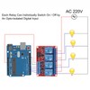 ATNSINC 4pcs 12V 4 Channel Relay Module with Optocoupler Isolation