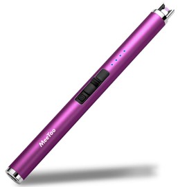 MeeToo Candle Electric Lighter Rechargeable USB Type-C Lighters for Candle BBQ Camping Fireworks Purple