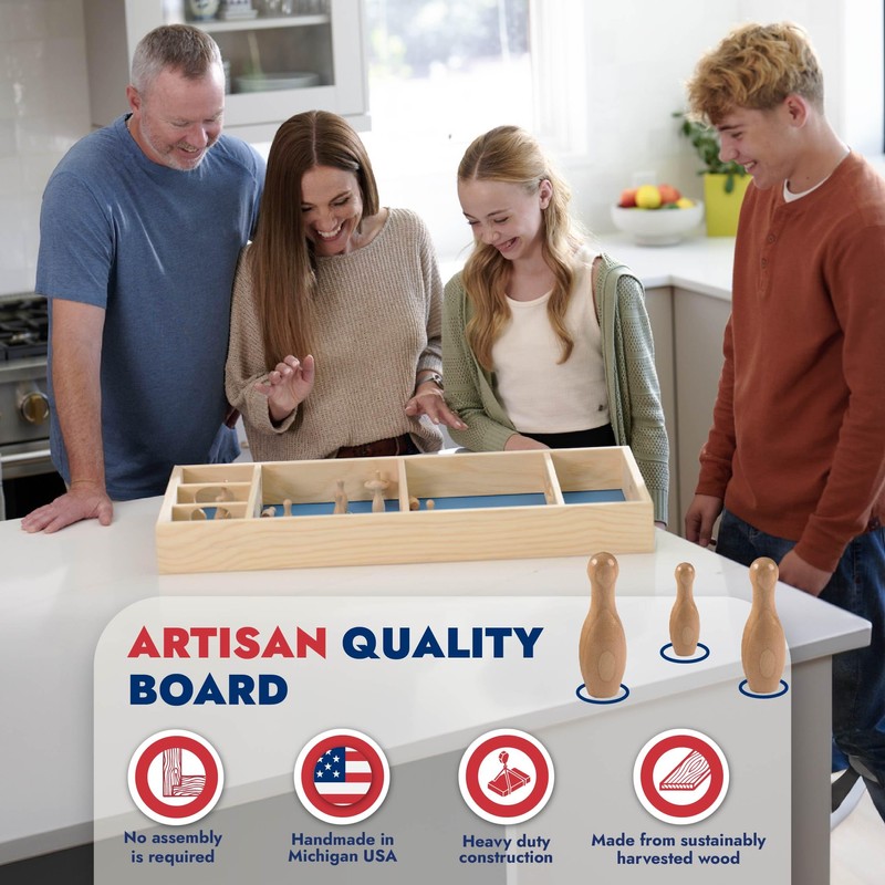 Carrom Skittles Game – Large Board Games for Adults &