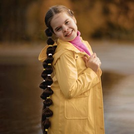 HFZRZFH 100-Pack Small Coffee Hair Ties - Soft Cotton Elastic Hair Bands, Seamless Design, No Damage to Hair, Ponytail Holders for Girls and Toddlers