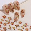 8Sheets Autumn Leaf Nail Stickers, Fall - Themed Maple Leaf