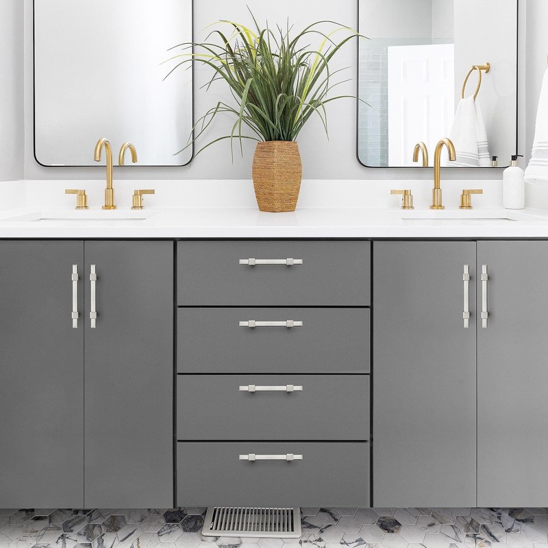 Ravinte Decor 30 Pack Brushed Nickel Cabinet Handles - 3"