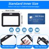 Classicseali 12PCS Id Card Holder Horizontal, Transparent Horizontal Id Badge