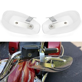 Motorcycle Universal Handguards, PSLER Motorcycle Hand Grip Guards for Motorbike Choppers, Crusiers and Touring, with 10mm Direct Thread Bolt, Clear