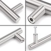 Probrico 10 Pack Brushed Nickel Cabinet Pulls 4 Inch Holes,