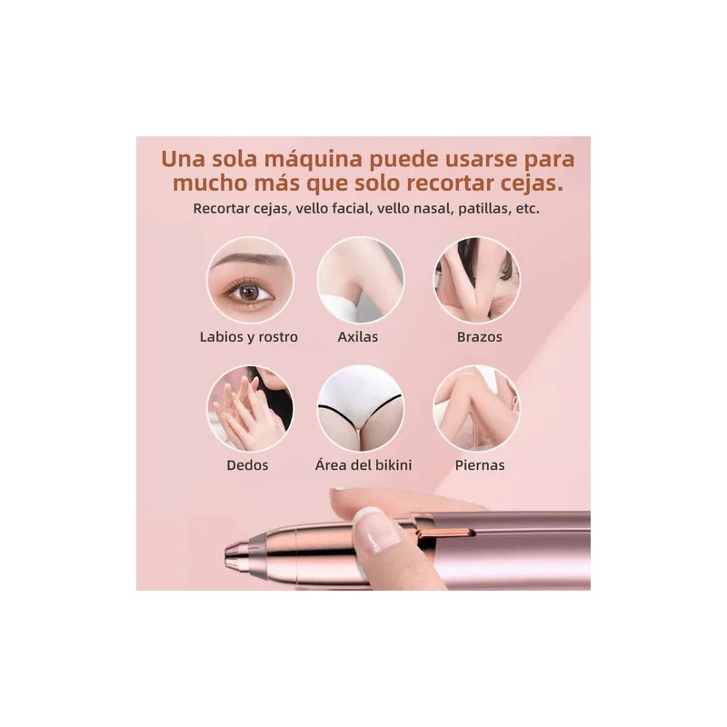 Depiladora Facial Mujer Flawless Con Luz Led Sin Dolor