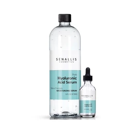 Hyaluronic Acid Serum 16 fl oz And 2 fl oz, Made From Pure Anti Aging/Wrinkle, Ultra Hydrating Moisturizer That Reduces Dry Skin Manufactured In USA