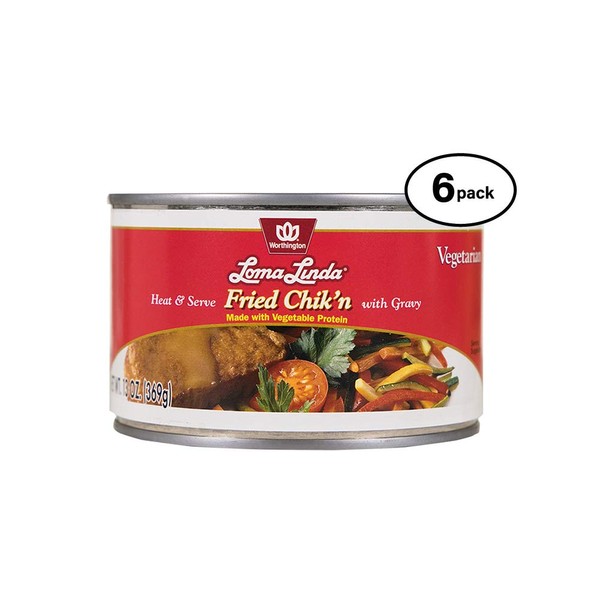 Loma Linda - Plant-Based - Fried Chik'n with Gravy (13 oz.) (Pack of 6) - Kosher
