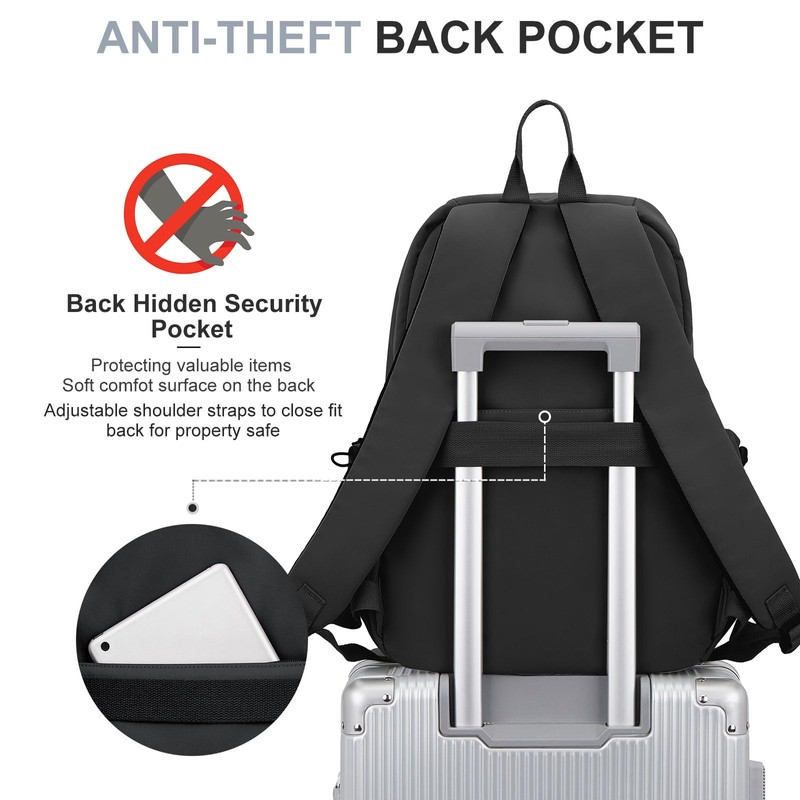 weradar Mochila escolar para mujer, mochila de viaje para portátil,