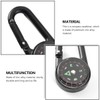 Gatuida Pocket Camping Compass Double Side Carabiner Compass Clip for