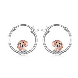 Dachshund Earrings 925 Sterling Silver Cute Dachshund Earrings for Women Animal Jewelry Gifts for Women Dog Lovers
