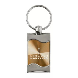 Lincoln Nautilus Rectangular Wave Key Ring ( Gold)