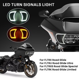 psler LED Turn Signals Light, Motorcycle Vent Accent LED Lamps, Headlight LED Indicator Lights for Road Glide FLTRXS 2015-2023