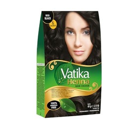 Vatika Henna Hair Colour Black Brown, 6 x 10 g, Natural Henna & Coffee for Grey Coverage and Shine, Pomegranate Extract for Vivid Colour, Nourishes and Strengthens Hair