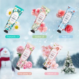 Pack of 15 Hand Cream Set Gift Set Christmas Small Gifts for Women Moisturising Cream Hand Lotion for Dry Cracked Hands Foot, Christmas Gifts Small Items, Stock Stuffers Bulk