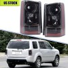 Mayello Black Clear Tail Lights Rear Brake Lamps For 2009-2015