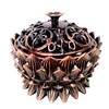 YOUZiNGS Copper Brass Incense Bowl with Lid Charcoal Burner for