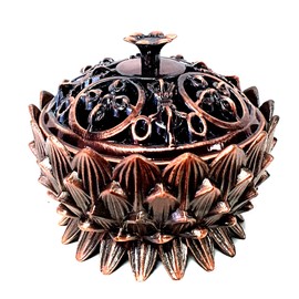 YOUZiNGS Copper Brass Incense Bowl with Lid Charcoal Burner for Incense Sticks or Cones