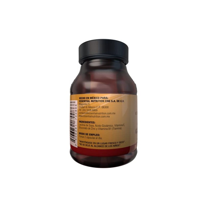 Essential Nutrition Ácido Glutamico 60 Cápsulas de 500 mg