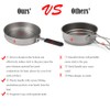 Lixada 1100ml Titanium Fry Pan Ultralight Grill Frying Pan with
