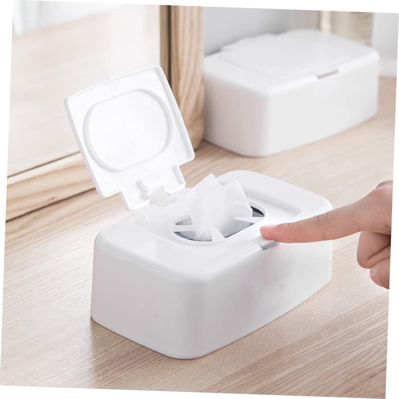 Baby Wipes Dispenser Plastic Organizer Box Storage Box Push Button