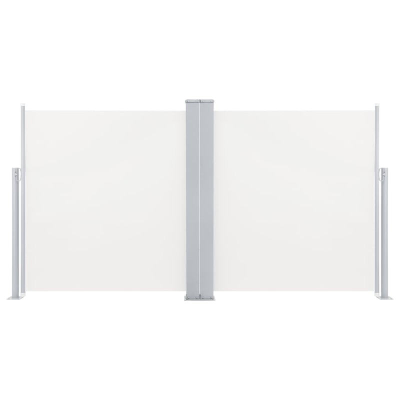 vidaXL Retractable Side Awning - Cream, UV-Proof and Water- Polyester