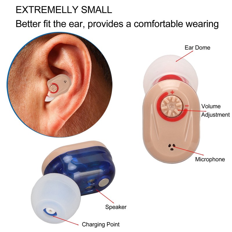 Earbuds Hearing Aids Rechargeable Noise Cancelling Lightweight Digital Hearing Amplifier
