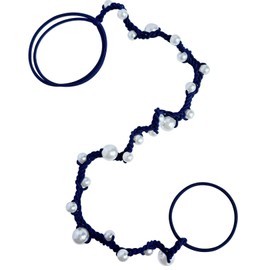 SISYOUP Coleteros En Espiral Para Mujer, Sin Gancho, De 40 Cm, Trenzados A Mano Con Perlas, Suaves, Para Deportes, Entrenamiento, Uso Diario, Natación Y Playa Accesorios Para El Cabello Que No Dañan E