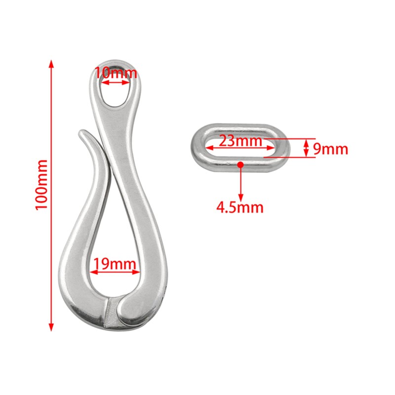 ISURE MARINE 100mm Pelican Hooks & Eye with Quick Release