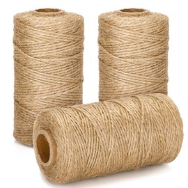 G2PLUS 300 m Brown Jute Cord, 1.5 mm Jute Cord for Garden, 3-Layer Craft Cord for Crafts, Jute Decorative Cord for DIY Arts and Crafts Gardening