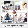 DRTMLY Orgone Crystal Pyramid, Small Orgonite Pyramid Porstive Energy Generator,