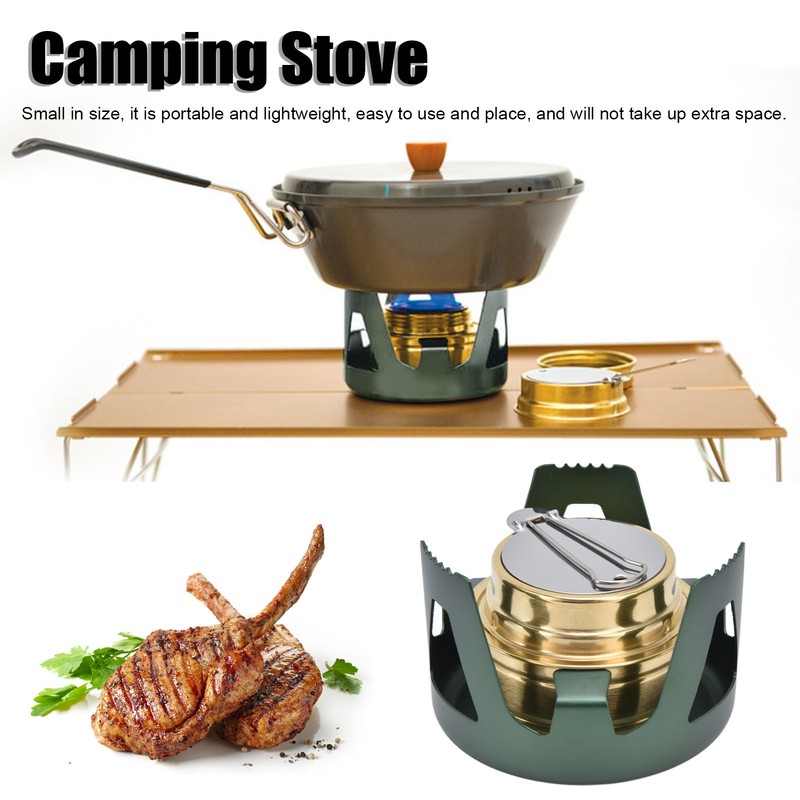 Camping Stove Windproof Vaporizable Portable Liquid Spirit Stove with Stand