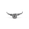 STEER HEAD FRENCH PEWTER KNIFE RESTS, SET OF 4