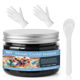 WAN2TLK Black Mosaic Crystal Grout 200g, Mosaics Tile Tools, No Need to add Water, Direct caulking, Mosaic Crystal Sealant for All Tiles & Surfaces