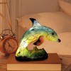 Animal Table Lamp Retro USB Plug in Decorative Resin Dolphin