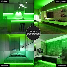 Tira LED Neon Flex 5 Metros 12V Impermeable con Adaptador, Luce Neon DIY Decoracion para Cuarto, TV, Fiesta(Verde)