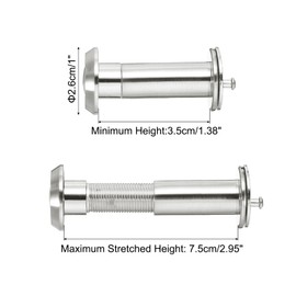 PATIKIL 9/16" Door Viewer Peephole, 2 Pcs Copper Privacy Door Viewer with Privacy Cover, 180-Degree Fits 1-3/8" to 2-3/8" Door with 14mm/0.55" Drill Bit for Security, Chrome