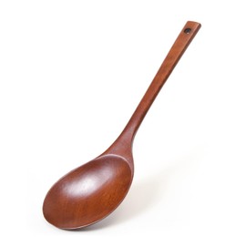 Tokusei TAO-102A Spoon Spatula (Wood Lacquered/11.0 inches (28 cm)), Wooden Spatula, Great for Frying and Serving