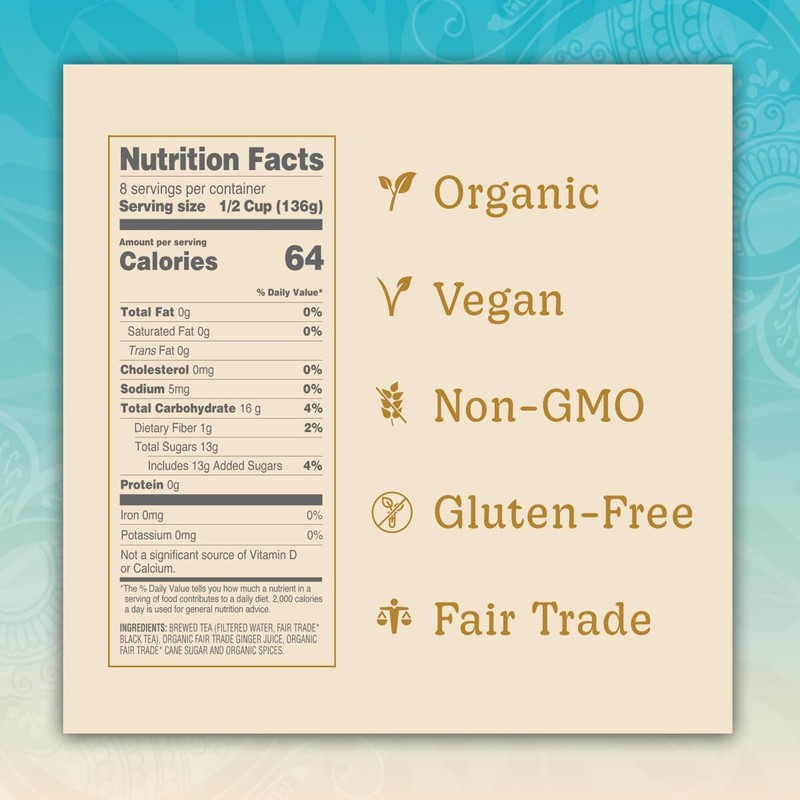 Bhakti Chai Tea Concentrate | Original, Organic Fresh Ginger, Black