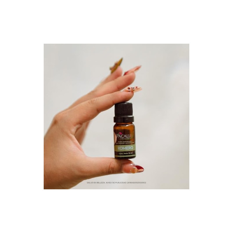 PACALLI Aceite Esencial de Romero 100% Puro 10ml - Aromaterapia