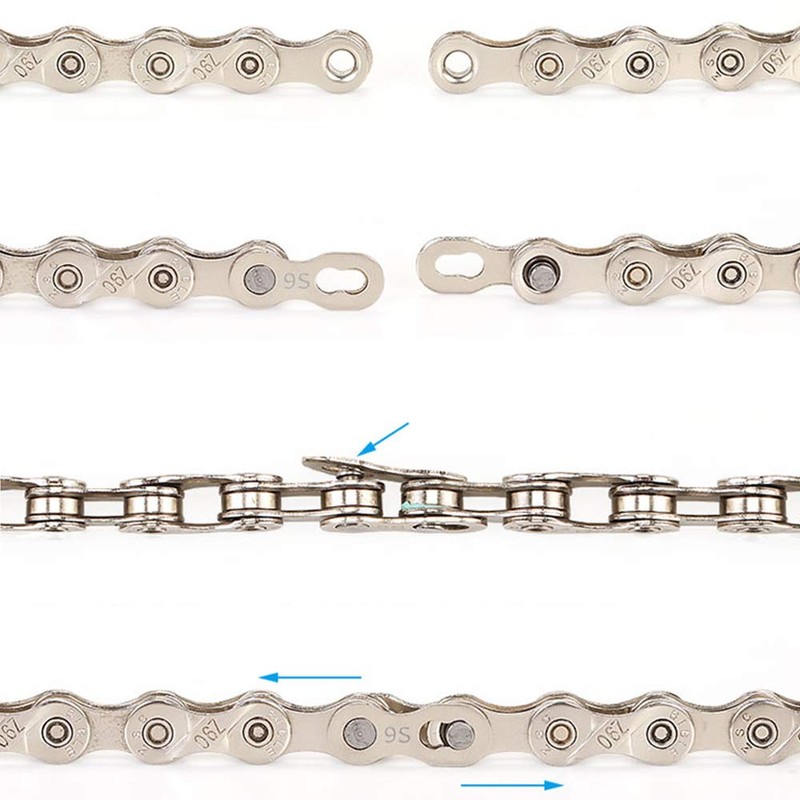 VOANZO Bicycle Chain, Full plating Silver Rust-proof Mountain Road Bike