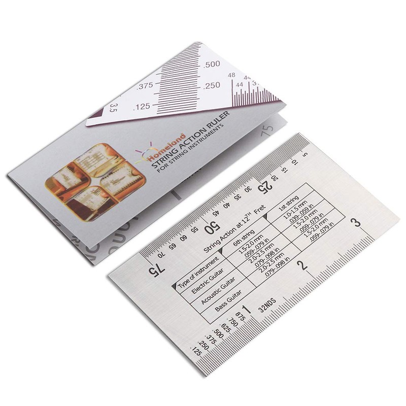 Alnicov Stainless Steel String Action Ruler Guitar Setup Gauge Luthier