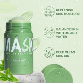 Pack of 2 Green Mask Stick, Green Tea Mask Stick, Blackhead Remover with Green Tea Extract, Green Mask Stick Original, for All Skin Types, Moisturising