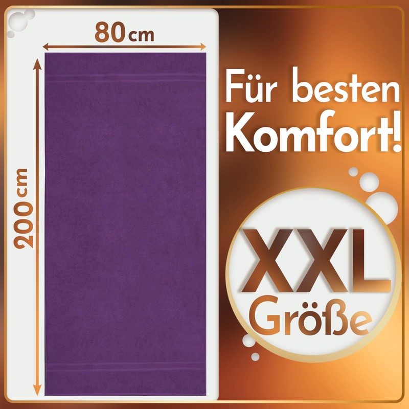 NatureMark Sauna Towel, Premium Quality, 80 cm x 200 cm,