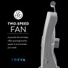 TREVA 10" Smart Power Rechargeable Fan with AC/DC Adapters