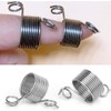 Knitted Thimble,4 Pack Stainless Steel Knitting Finger Ring Metal Yarn