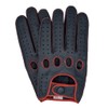 Riparo Genuine Leather Reverse Stitched Full-Finger Driving Gloves (Medium, Black/Red