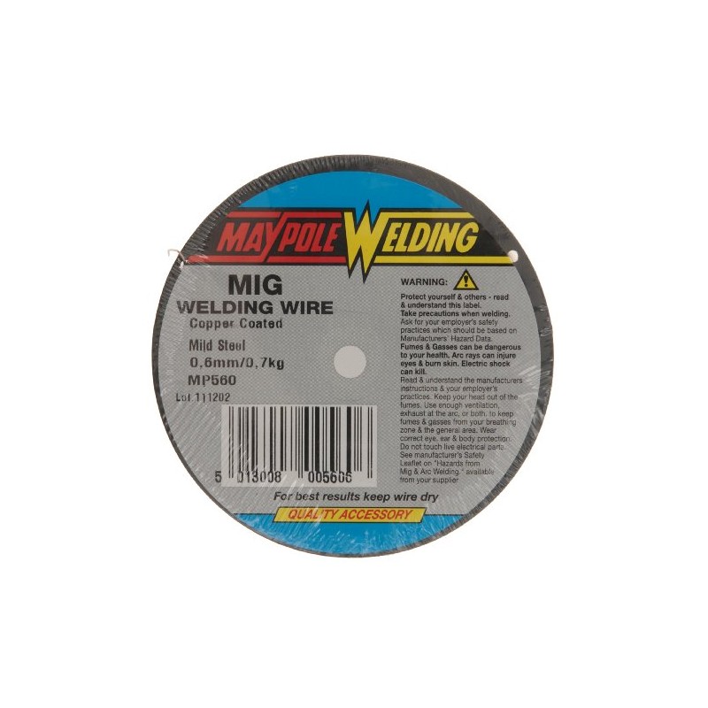 Maypole 560 0.7Kg 0.6mm Steel Mig Wire