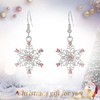 Ever Faith Party Snowflake Drop Hook Earrings Pierced Dangle Winter