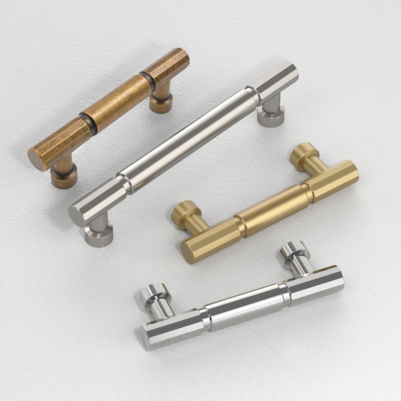 Alzassbg Antique Brass Cabinet Pulls, 3 Inch Hole Centers, Zinc